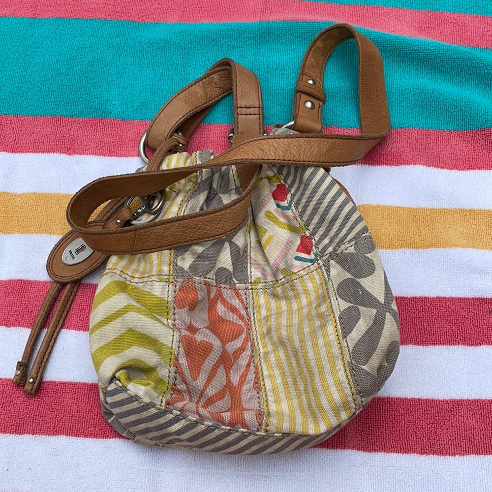 Fun canvas Fossil crossbody